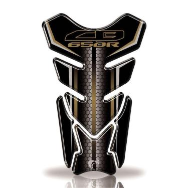 Imagem de Protetor De Tanque Adesivo Moto Honda Cb 650R Dourado Preto