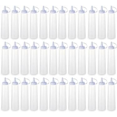 Imagem de Kit 36 Bisnagas para Molhos Plástica 400ml Ketchup Mostarda Maionese Crepe Caldas