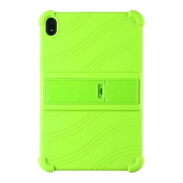 Imagem de Capa para Nokia T20 TA-1392 10,36 capa à prova de choque infantil segura de silicone portátil com suporte para tablet Nokia T10#S (verde, para Nokia T20)
