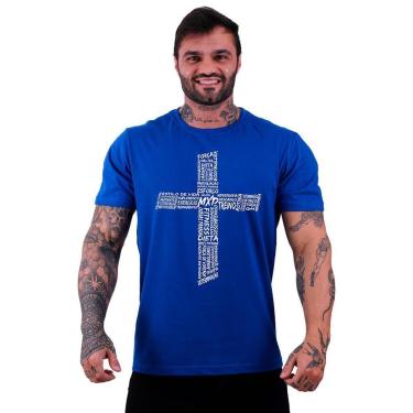 Imagem de Camiseta Tradicional Manga Curta MXD Conceito Crucifixo Motivacional-Masculino