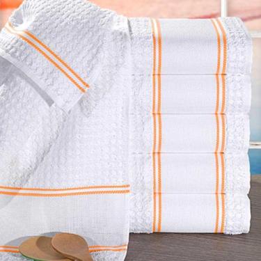 Imagem de Pano Copa Dohler Jacquard Nancy para Bordar, Laranja, 40x60cm