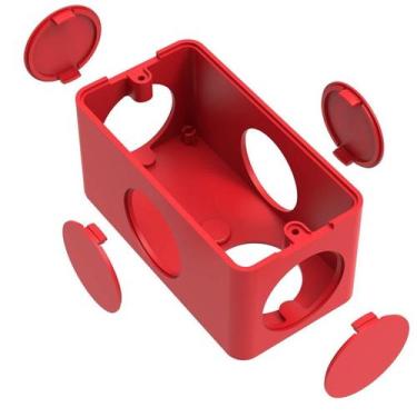 Imagem de Condulete Pvc Vermelho 1/2" - 3/4" 05 Entradas Inpol, VERMELHO