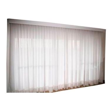 Imagem de Cortina Voil Luxo 5,00m X 2,50m Sem Forro P. Trilho Antigo - Chrisney 