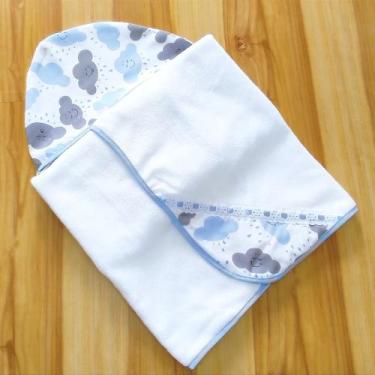 Imagem de Toalha de Bebê modelo Luxo felpuda e forrada com capuz estampado - BRA