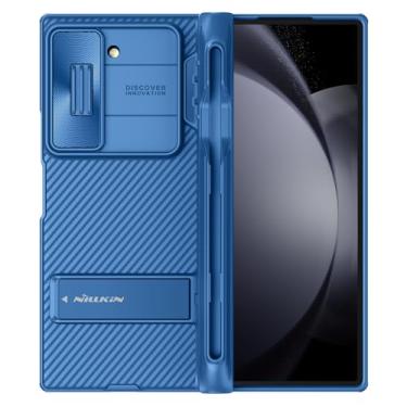 Imagem de Capa SaharaCase Raider Series para Samsung Galaxy Z Fold6 - Alça antiderrapante, armação de lente de câmera de metal, design de isolamento de quatro cantos, compatível com carregamento sem fio (azul
