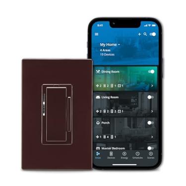 Imagem de Eaton EWFD30-C7-BX-L Wi-Fi Smart Universal Dimmer funciona com Alexa e Google Assistant, kit de mudança de cor (marrom/preto/cinza)