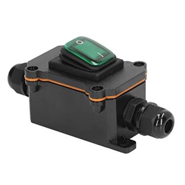 Imagem de Interruptor de Alternância 16A 250V Com Botão Oscilante, Interruptor de Cabo de Alternância Liga/desliga Externo à Prova D'água para Lâmpadas, Banheiros e Muito Mais Com Caixa