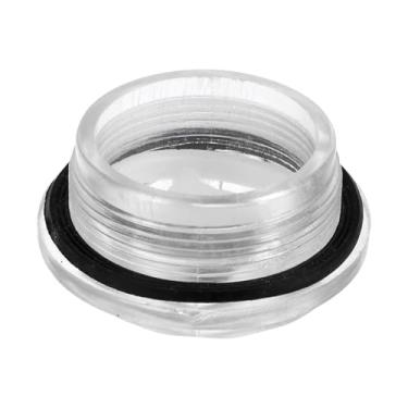 Imagem de HARFINGTON Vidro de visão de óleo para compressor de ar M42 x 1,5 mm macho rosqueado medidor de nível de líquido cabeça sextavada janela indicadora de óleo com anel de vedação para acessórios de