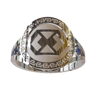 Imagem de Anel De Formatura De Administração De Empresa Em Prata 950k - Vieira C