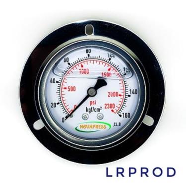 Imagem de Manômetro horizontal -diam.63mm (2. 1/2 ) com escala de 0-160 KGF/CM2 