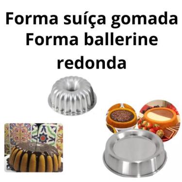 Imagem de Kit De 1 Forma Ballerine 20 + 1 Forma Gomada Suíça Para Bolos Decorado