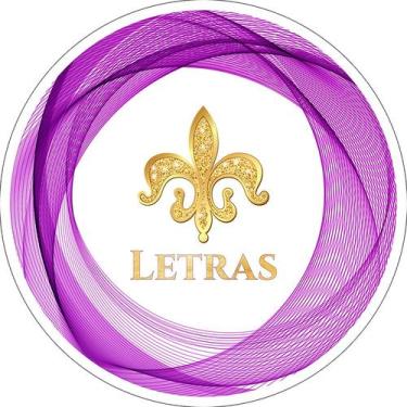 Imagem de Painel De Festa Redondo 1,50x1,50 - Profissão Letras Frame Roxo 030 - 