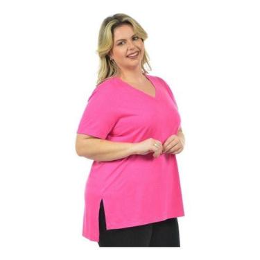 Imagem de Blusa Gola V Longa Mullet Plus Size Feminino Tapa Bubum - Vesttuario, 