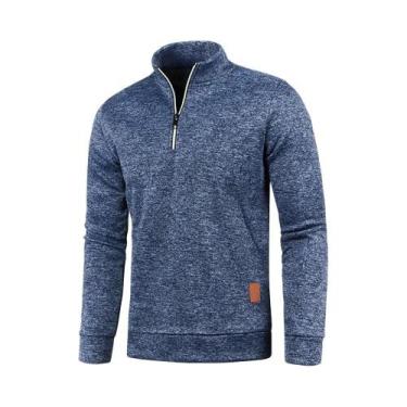 Imagem de Moletom Masculino com Meio Zíper - Gola Alta, Capuz e Forro Grosso, BR