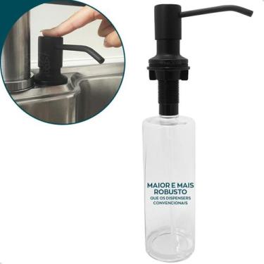 Imagem de Porta Detergente Dispenser De Embutir Dosador Aço Inox 500ml Sabonete 