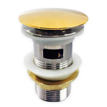 Imagem de Valvula Click 1 ¼ Com Ladrão Lavabo Aço Inox Ralo para Pia de Banheiro