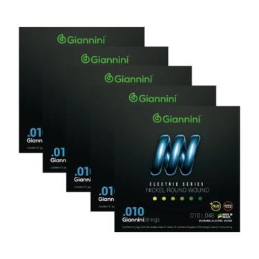 Imagem de Kit 5 Encordoamento Guitarra Giannini Electric Nickel GEEGSTP10 Plus.0
