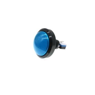 Imagem de BOTAO ARCADE FLIPERAMA ILUMINADO 60mm - AZUL - COM RESSALTO (OVAL) - C