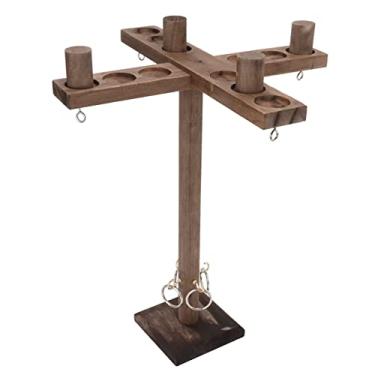 Imagem de Conjunto de Gancho e G de Madeira de Ritmo Rápido para Quatro Jogadores - Mesa Interativa para Festa G Com Ganchos - para Bares e Reuniões