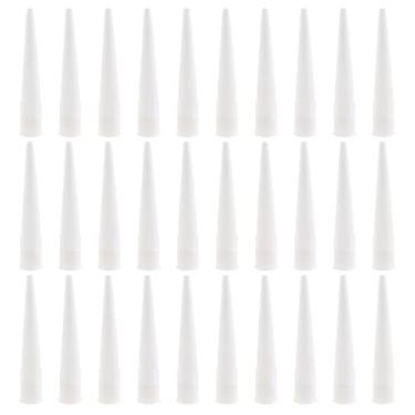 Imagem de CChiai Extensor de pistola de calafetagem de plástico com 30 peças, ferramenta de ponta de calafetagem, aplicador, pistola de cola estrutural, bico de cola, ponta para vazios, fendas, azulejos de