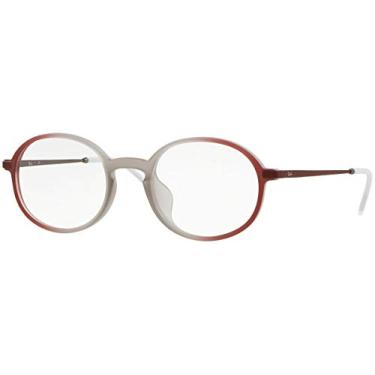 Imagem de Óculos Ray-Ban RX7153F Marrom Bordeaux Grau 52 mm