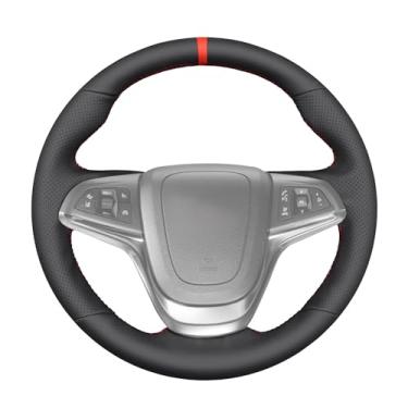 Imagem de MEWANT Capa de volante de couro real costurada à mão para Chevrolet Caprice 2014-2017 Acessórios de volante (para volante em forma de O)