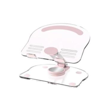 Imagem de DBEIXIWEI Suporte ajustável para tablet, suporte dobrável para tablet com base giratória de 360° para celulares e tablets de 4,7 a 13 polegadas