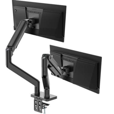 Imagem de MSI MPG MT201D - Braços de suporte de monitor duplo premium resistente, suporte de 43.2-114.3 cm, compatível com VESA, suporte de mola a gás ajustável, 20 kg por tela, braçadeira e ilhó, placa de