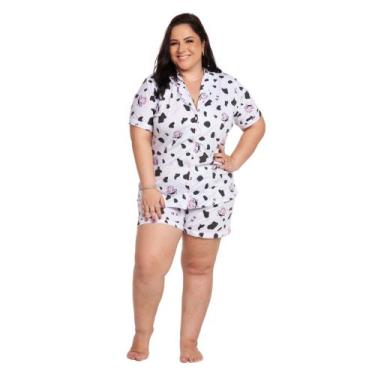 Imagem de Pijama Feminino Americano Plus Size  - Prikéta Pijamas, Vaquinha, G1