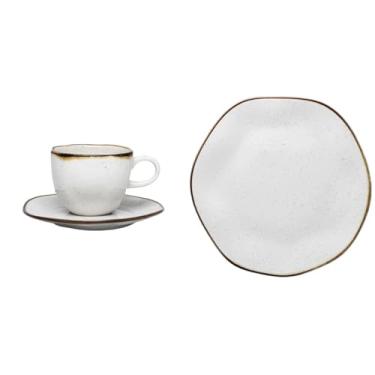 Imagem de Kit Oxford Ryo Xícaras 220ml + Pratos Rasos Maresia 6un