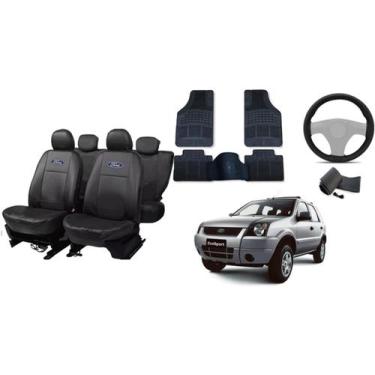 Imagem de Jogo Confortável Capa de Couro Eco Spor 03-06 + Tapete + Volante - aer