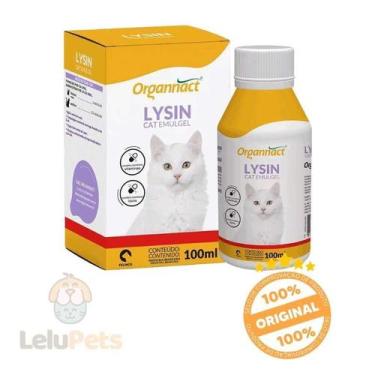 Imagem de Suplemento Vitamínico Para Gatos Lysin Cat Emulgel 100ml - Organnact
