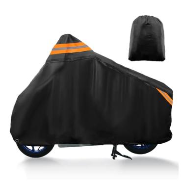 Imagem de INFINAUTO Capa para motocicleta, capa completa para motocicleta, exterior, impermeável, capa protetora para Honda PCX 125 150 160 híbrida, serve para 193.0 cm preto 300D design elegante