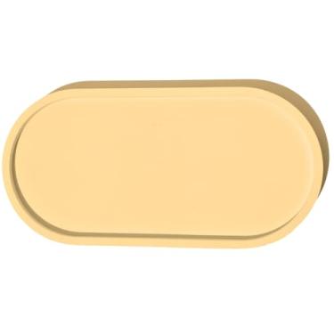 Imagem de Bandeja Decorativa Oval 23,5cm em Cimento Artesanal (Amarelo)