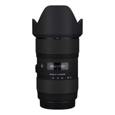 Imagem de Película protetora premium para lente de câmera Sigma 18-35 mm F1.8 DC HSM Art apto para Canon Mount Camera Skin Vinyl Wrap Film Body Protective Decal Coat (preto fosco)