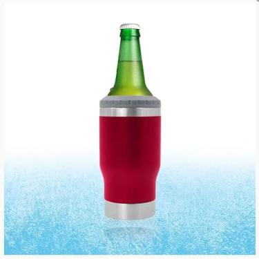 Imagem de Copo Térmico Porta Lata Garrafa Long Neck Copo Abridor (Vinho)