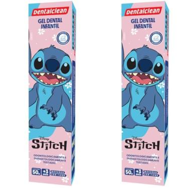 Imagem de 2X GEL DENTAL INFANTIL STITCH SABOR MORANGO 50G -DENTALCLEAN
