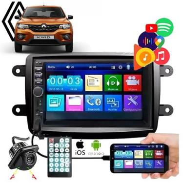 Imagem de Kit Central Multimidia Com Moldura + Camera Ré Renaltu Kwid - E-TECH