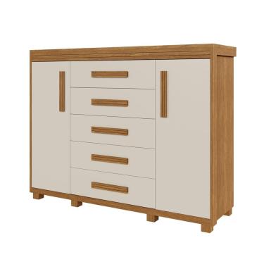 Imagem de Cômoda Para Quarto Havana Linha Alta MDF Com 2 Porta 5 Gavet