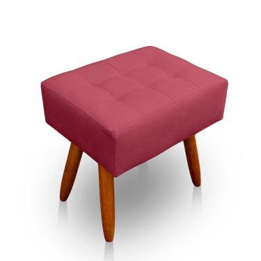 Imagem de Puff Retangular New Suede Rose