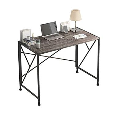 Imagem de Mesa de computador moderna e resistente mesa de escritório PC notebook mesa de estudo para escritório doméstico mesa de trabalho 99 cm dobrável sem instalação, estações de trabalho em 4 cores (cor: B)