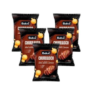Imagem de Kit 10 Snacks De Arroz Sabor Churrasco 35g Belive
