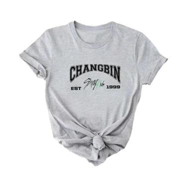 Imagem de Coreano Streetwear Stray Kids Membros Camisetas Bang Chan Changbin Lee