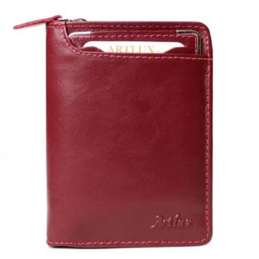 Imagem de Carteira Couro Artlux com Zíper Masculina 059, Caramelo