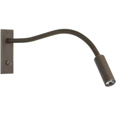 Imagem de Lâmpadas De Leitura Led, Luzes De Leitura Embutidas Para Cabeceira De Cama, Luz De Pescoço De Ganso Flexível Com Interruptor, 3000k, Holofote De Cabeceira De Quarto, Decoração, Bronze