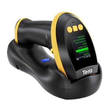 Imagem de Tera Scanner de código de barras com tela de configuração digital e teclado, versão profissional, velocidade de digitalização extrarrápida, funciona com Bluetooth 2.4G sem fio e USB com fio, leitor de