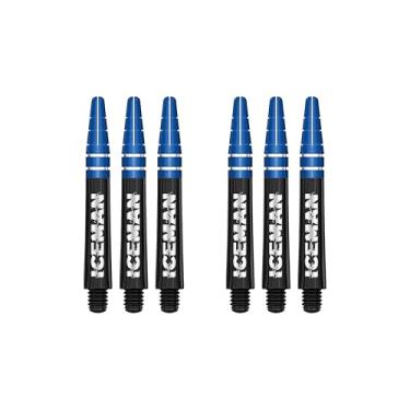 Imagem de RED DRAGON Gerwyn Price Iceman Nitrotech Ionic Short Black Stems - 2 conjuntos por pacote (6 hastes no total)