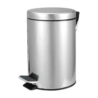 Imagem de Lixeira redonda 3 litros inox cinza vonder