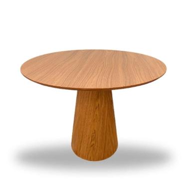 Imagem de Mesa De Jantar Cone 80 Cm Base Madeira Freijó Tampo Freijó Marrom