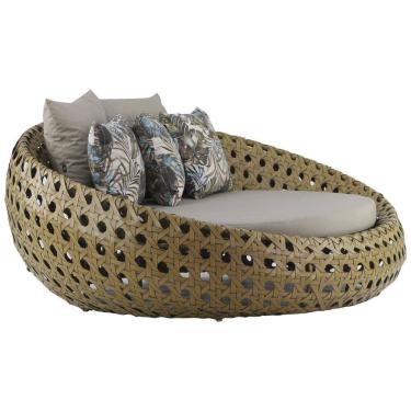 Imagem de Chaise Barcelona em Alumínio com Almofadas para Área, Sala, Edícula, Piscina, Jardim Trama